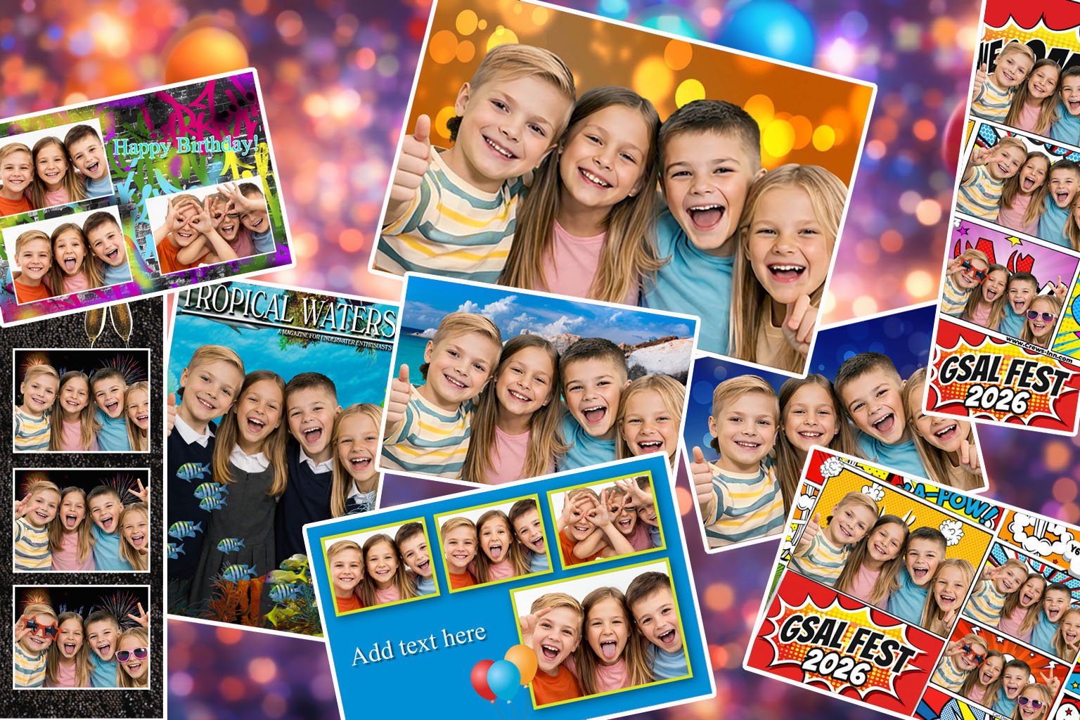 Children enjoying the photobooth