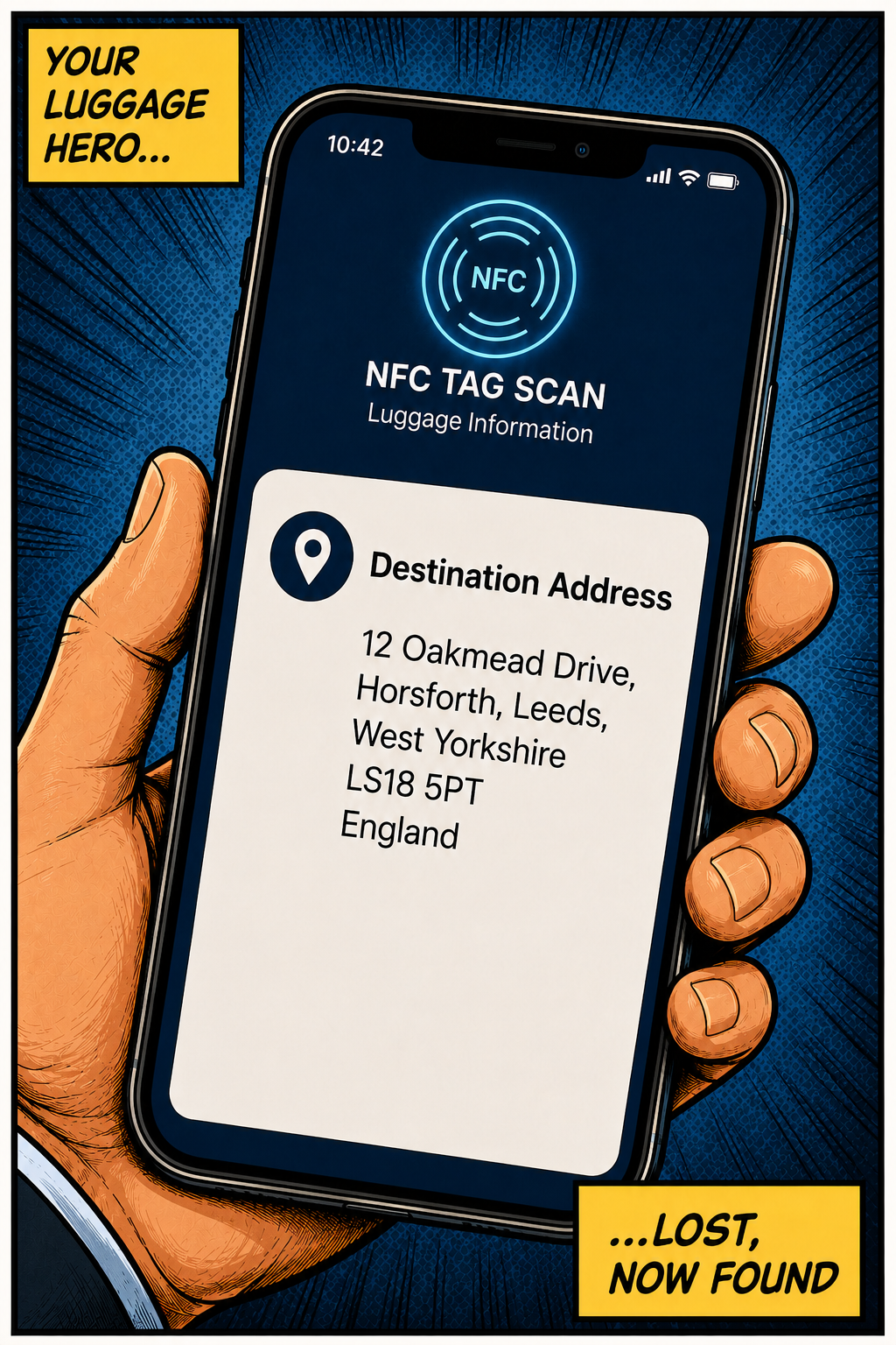 Family contact details read from a BeauTag NFC scan